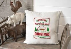 Farm Fresh Christmas 14 -Embroidery Designs Shop 1 farmanimallinenpillow 1