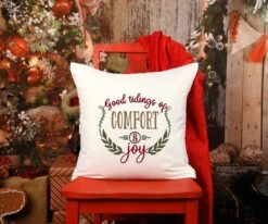 Farm Fresh Christmas 12 -Embroidery Designs Shop 2 rustic christmas pillow white