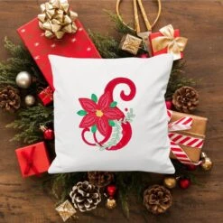 Christmas Poinsettia Alphabet 7 Christmas Poinsettia Alphabet -Embroidery Designs Shop 43 xp7a