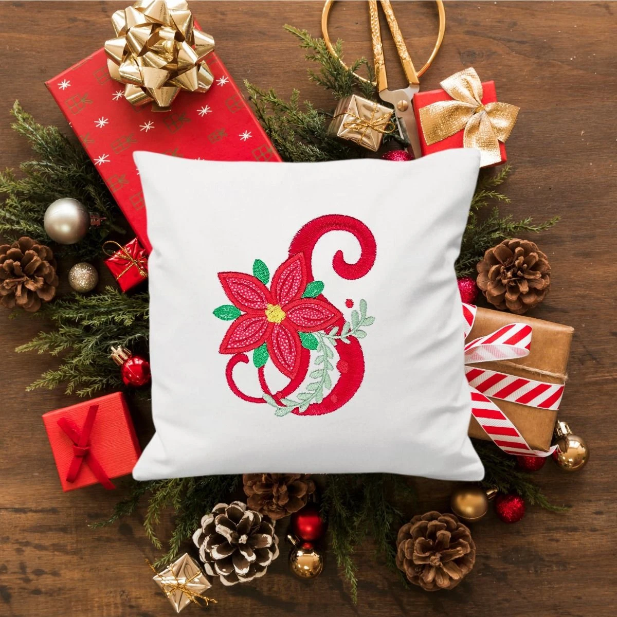 Christmas Poinsettia Alphabet 4 Christmas Poinsettia Alphabet - Image 4