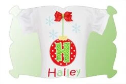 Christmas Ornament Applique Alphabet