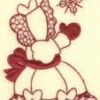 Sunbonnet Sue Christmas Redwork