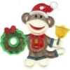 Christmas Sock Monkeys Applique