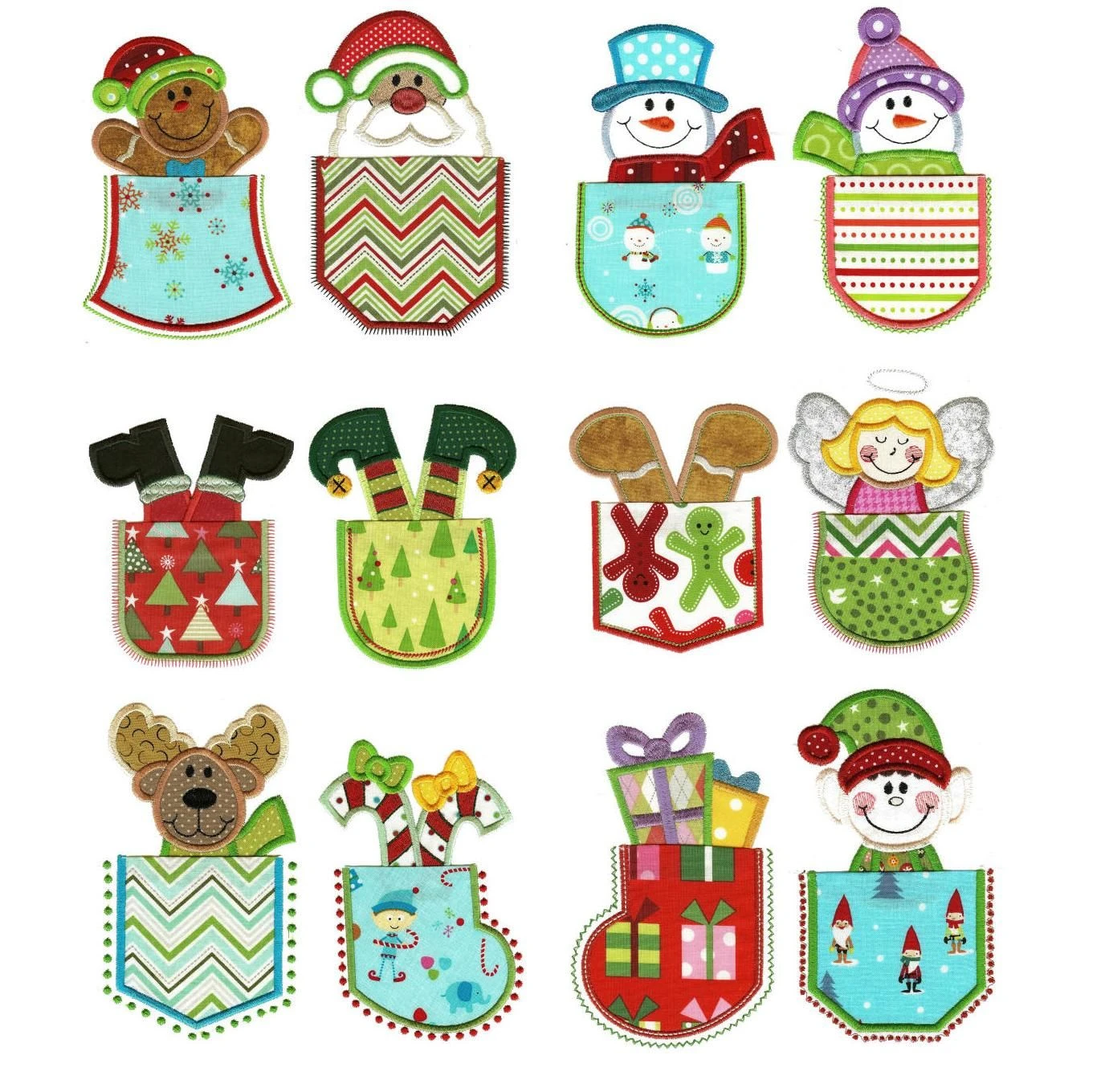 Christmas Pockets Applique 2 Christmas Pockets Applique - Image 2