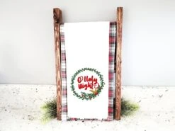 Christmas Wreath Word Art -Embroidery Designs Shop christmas wreath word art tea towel