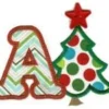 Christmas Tree Applique Alphabet