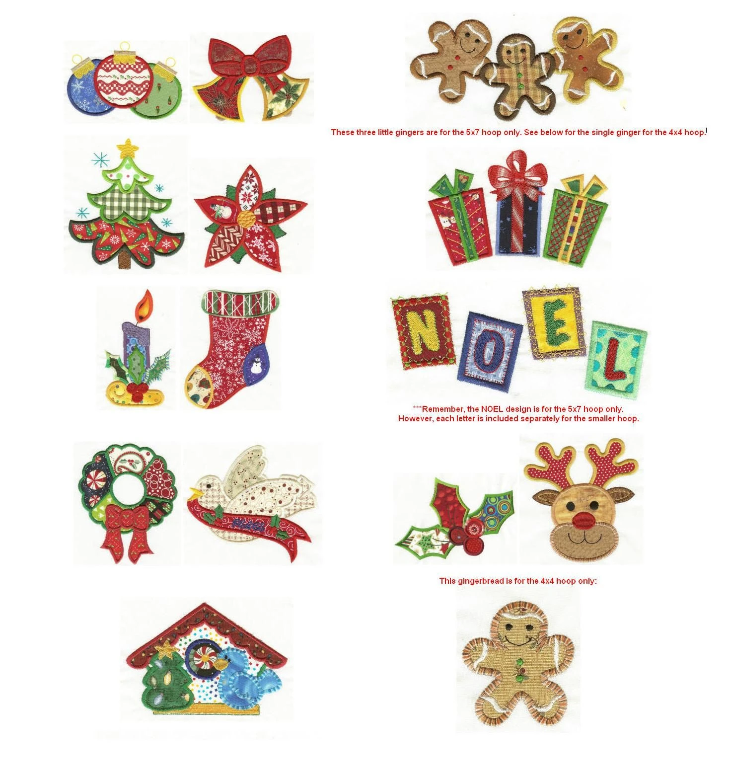 Christmas Patchwork Applique 2 Christmas Patchwork Applique - Image 2