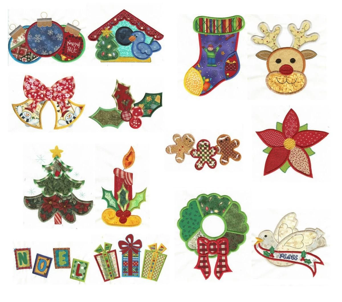 Jumbo Patchwork Christmas Applique 2 Jumbo Patchwork Christmas Applique - Image 2