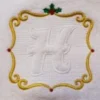 Elegant Christmas Embossed Monogram Alphabet