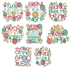 Christmas Circles Word Art