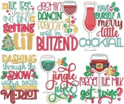 Christmas Cocktail Word Art