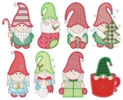 Christmas Gnomes Applique 1