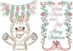 Christmas Greeting Cards Set 7 5 Christmas Greeting Cards Set 7 -Embroidery Designs Shop dbjjchristmasgreetingcardsset7 base