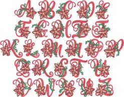 Christmas Poinsettia Alphabet