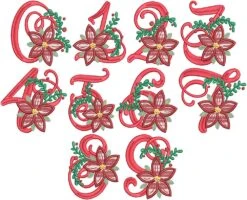 Christmas Poinsettia Numbers