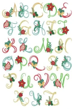 Christmas Script Alphabet