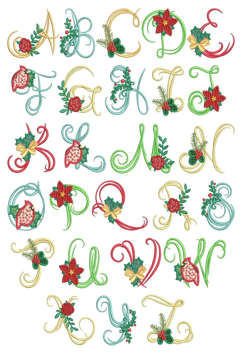 Christmas Script Alphabet 1 Christmas Script Alphabet