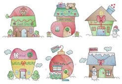 Christmas Village Vintage Sketch 2