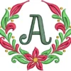 Christmas Wreath Monogram