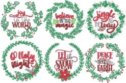Christmas Wreath Word Art