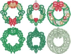 Free Standing Lace Christmas Wreaths -Embroidery Designs Shop dbjjfslchristmaswreaths baseall
