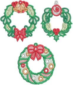 Free Standing Lace Christmas Wreaths -Embroidery Designs Shop dbjjfslchristmaswreaths basecolor