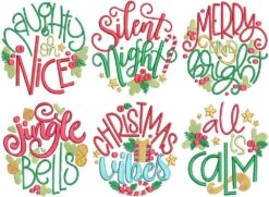 Jolly Christmas Word Art 1