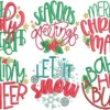 Jolly Christmas Word Art 2