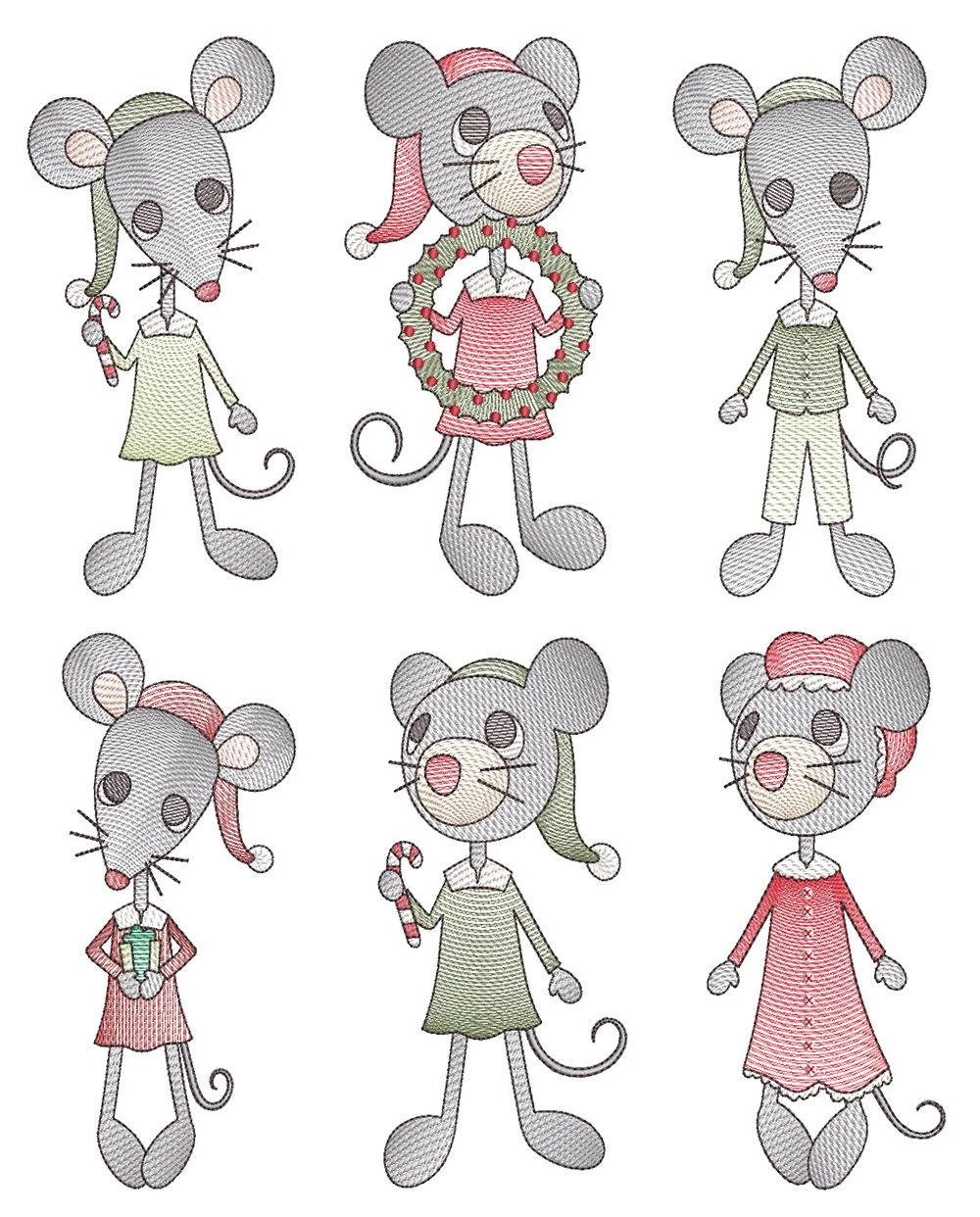 Vintage Christmas Mice 2 Vintage Christmas Mice - Image 2