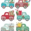 Vintage Trucks Christmas Applique