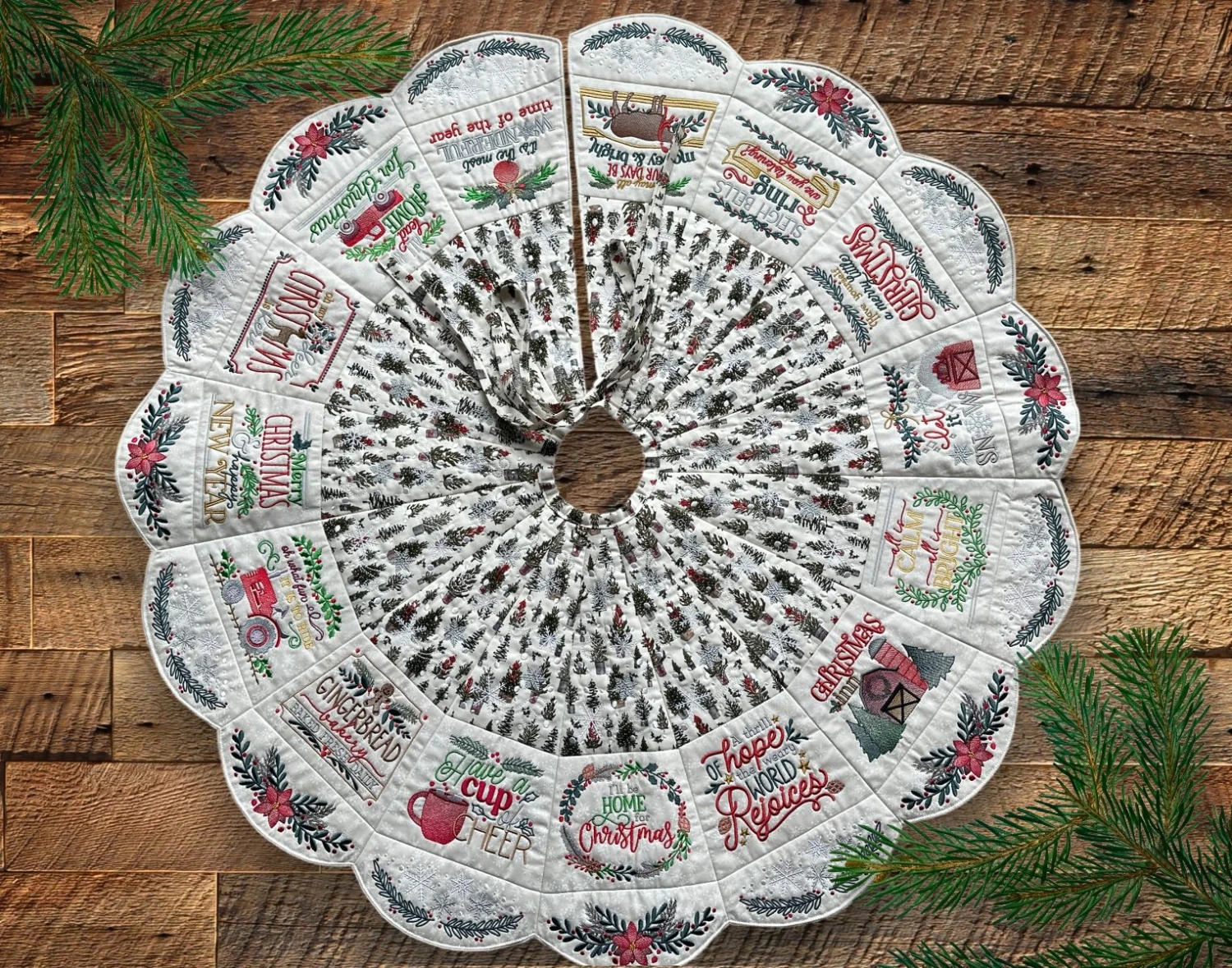 ITH Farmhouse Christmas Tree Skirt 2 ITH Farmhouse Christmas Tree Skirt - Image 2