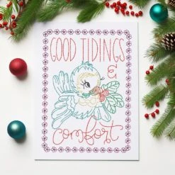 Christmas Greeting Cards 20 -Embroidery Designs Shop good tidings card
