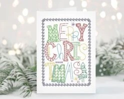 Christmas Greeting Cards 16 -Embroidery Designs Shop greeting cards 16 merry