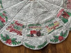 ITH Farmhouse Christmas Tree Skirt 29 ITH Farmhouse Christmas Tree Skirt -Embroidery Designs Shop img 0971