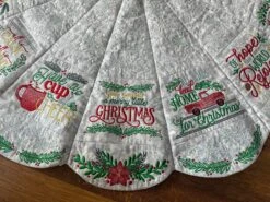 ITH Farmhouse Christmas Tree Skirt 31 ITH Farmhouse Christmas Tree Skirt -Embroidery Designs Shop img 0973