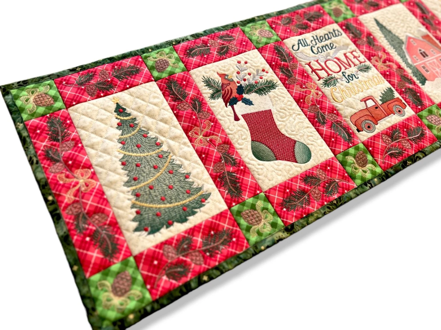 ITH Farmhouse Christmas Table Runner 1 ITH Farmhouse Christmas Table Runner