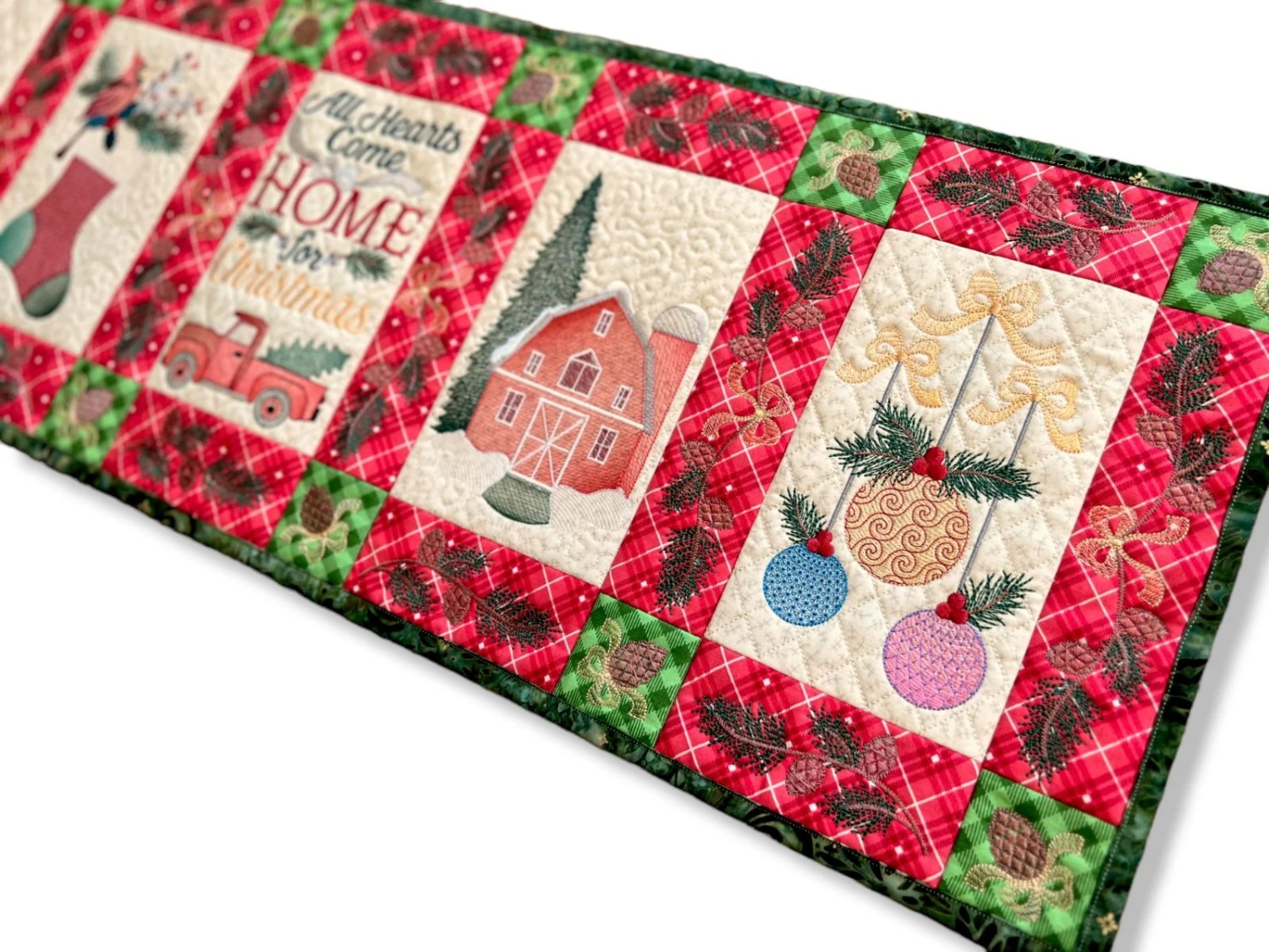 ITH Farmhouse Christmas Table Runner 2 ITH Farmhouse Christmas Table Runner - Image 2