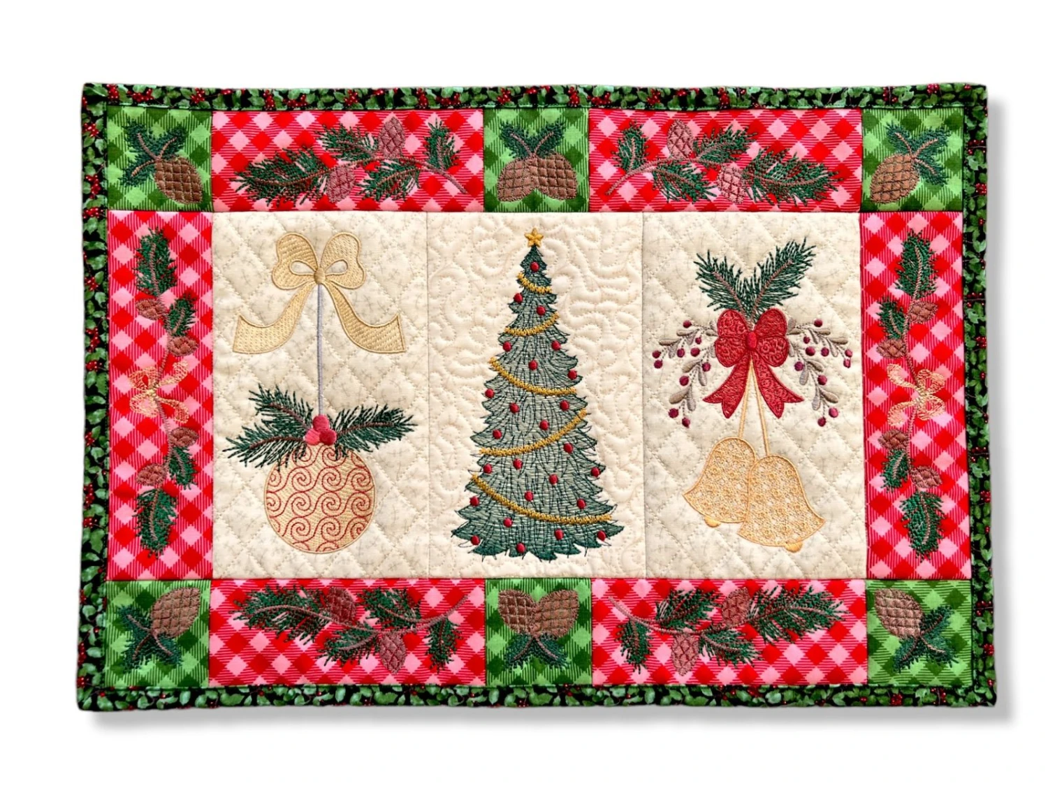 ITH Farmhouse Christmas Placemat 1 ITH Farmhouse Christmas Placemat