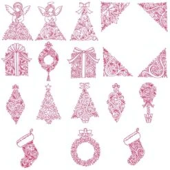 Jacobean Christmas Redwork