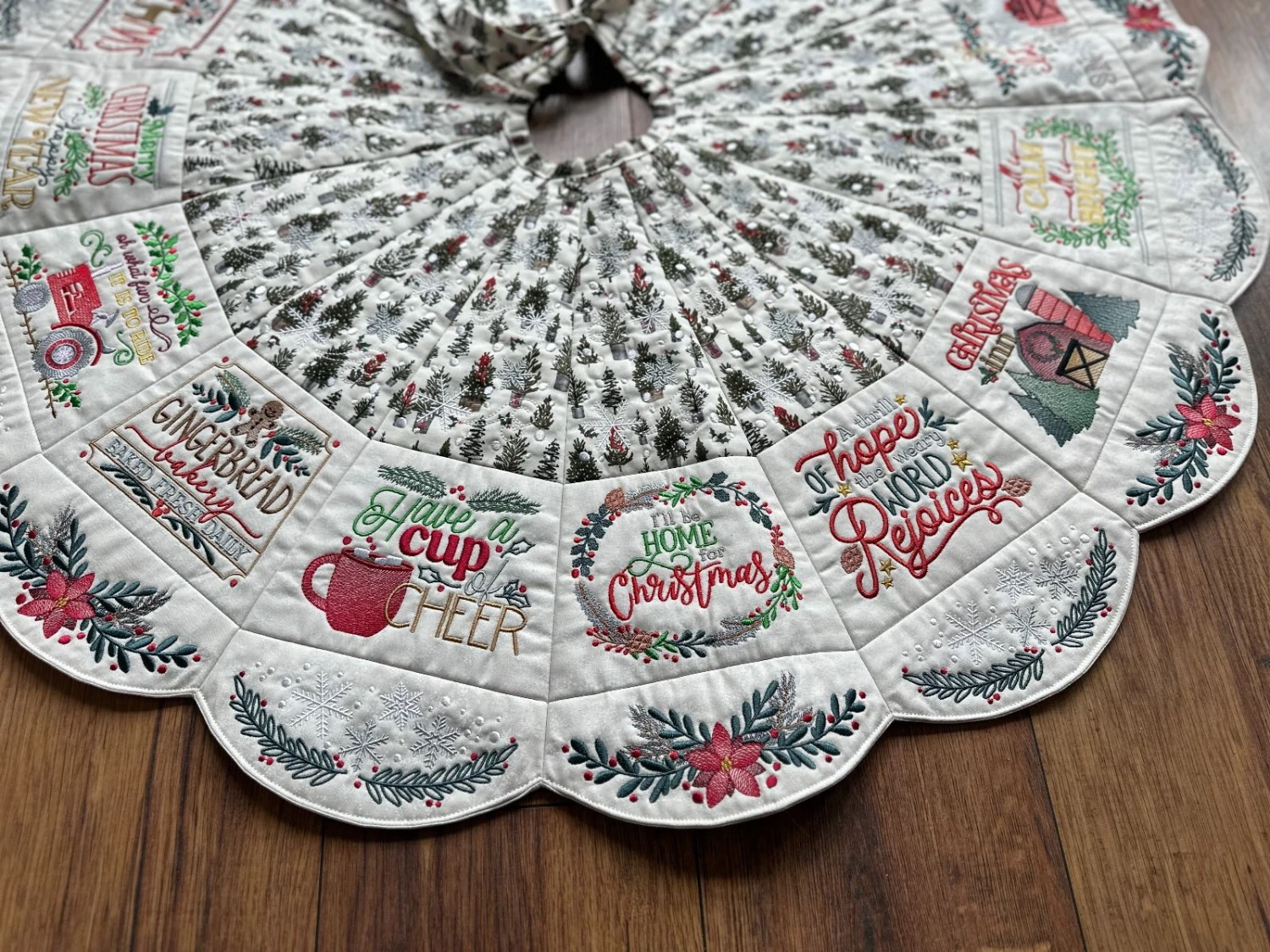 ITH Farmhouse Christmas Tree Skirt 4 ITH Farmhouse Christmas Tree Skirt - Image 4