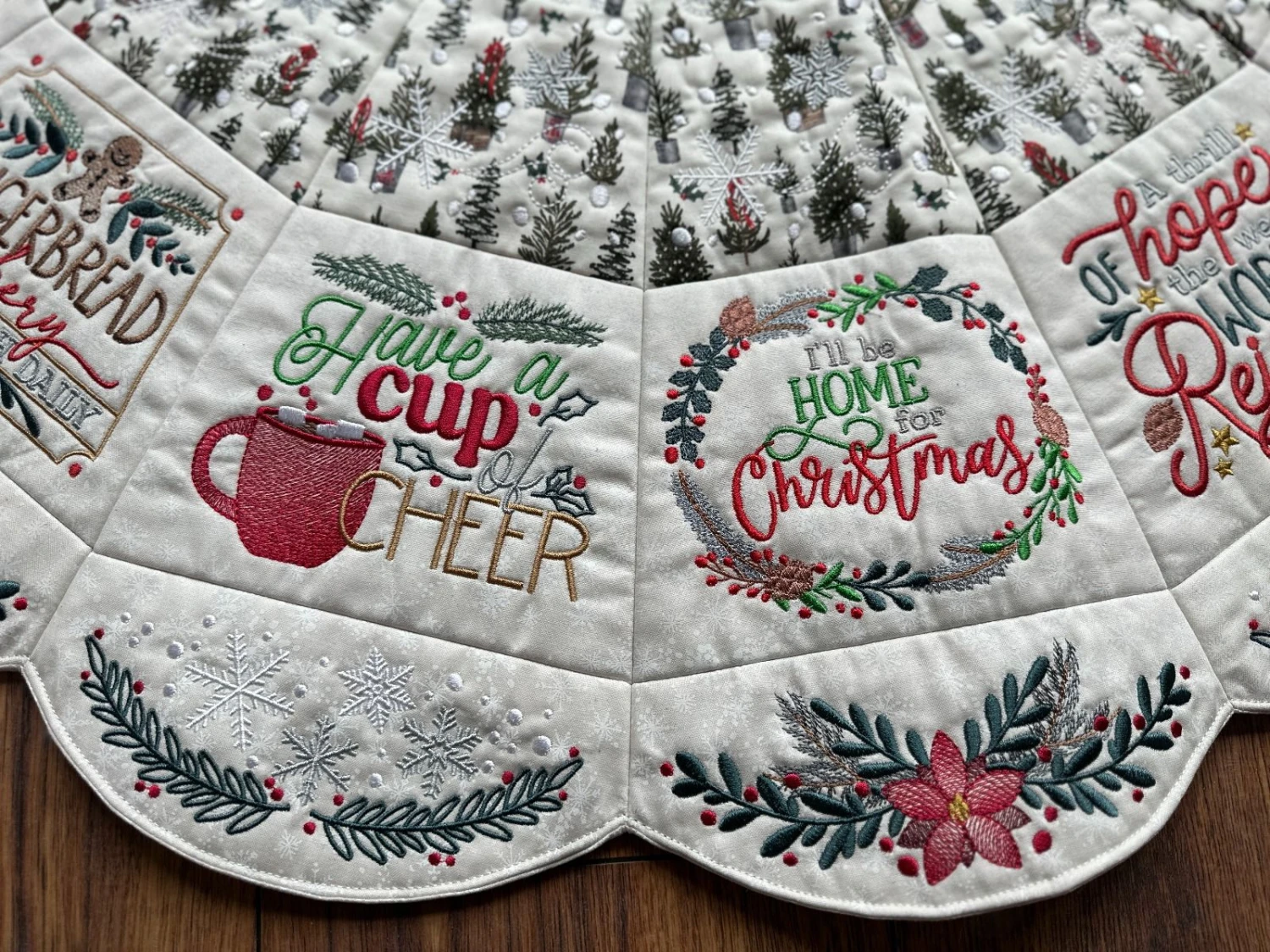 ITH Farmhouse Christmas Tree Skirt 5 ITH Farmhouse Christmas Tree Skirt - Image 5