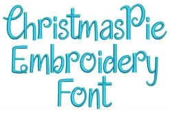 Christmas Pie Embroidery Font