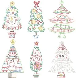 Vintage Stitch Sweet Christmas Trees